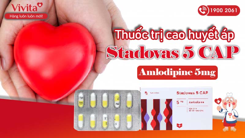 Thuốc trị tăng huyết áp Stadovas 5 CAP