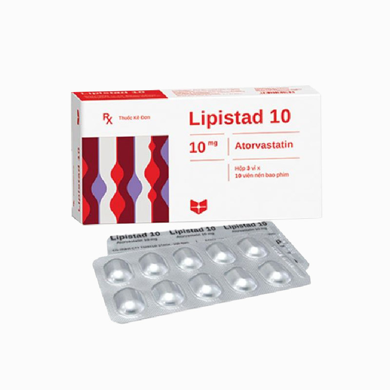 Thuốc trị mỡ máu Lipistad 10 | Hộp 30 viên