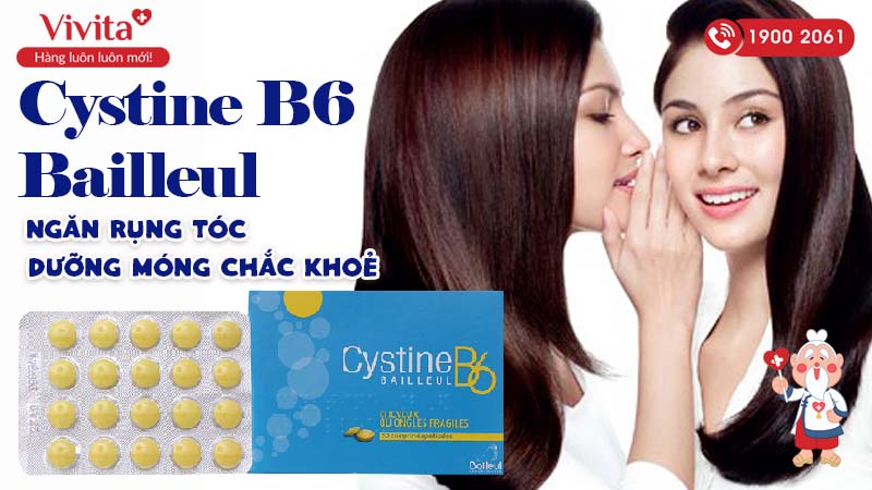 Thuốc trị rụng tóc, loạn dưỡng móng Cystine B6 Bailleul 
