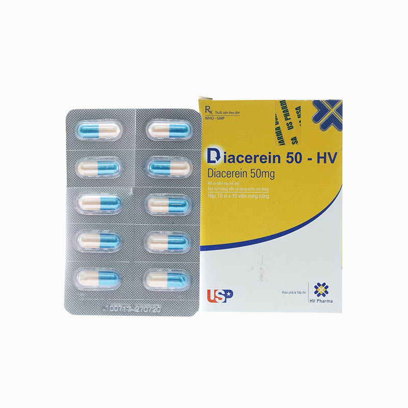 Thuốc trị thoái hóa khớp Diacerein 50-HV | Hộp 100 viên