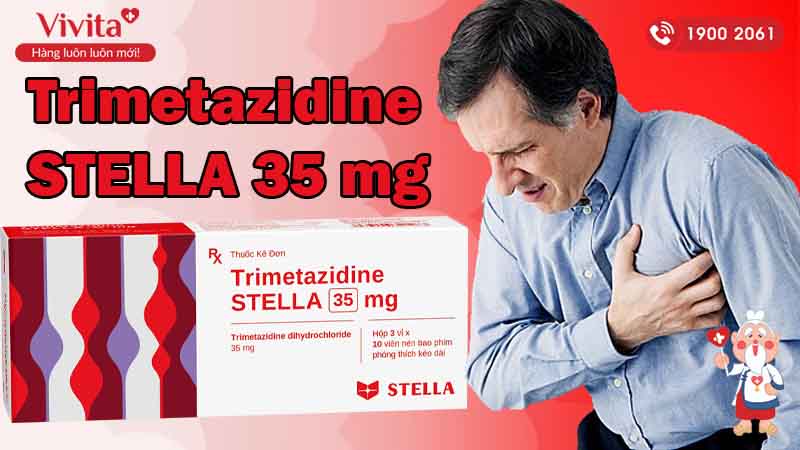 Thuốc trị đau thắt ngực trimetazidine stella 35mg