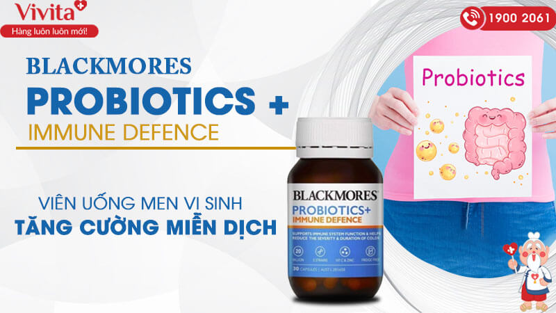 viên uống men vi sinh Blackmores Probiotics + Immune Defence