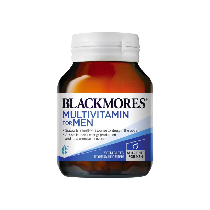 Blackmores Multivitamin For Men Hỗ Trợ Cung Cấp Các Loại Vitamin, Khoáng Chất Cho Nam Giới (Hộp 50 Viên)