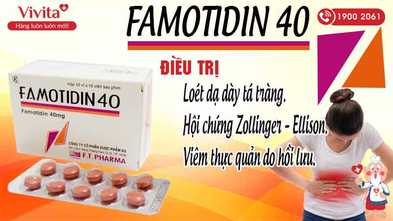 Công dụng thuốc Famotidin 40
