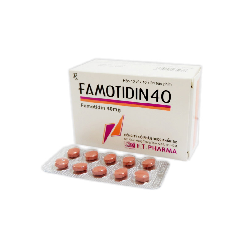 Thuốc trị loét dạ dày FAMOTIDIN 40 | Hộp 100 viên