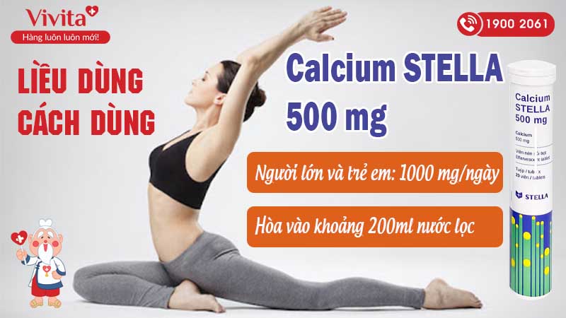 Liều dùng viên sủi calcium stella 500mg