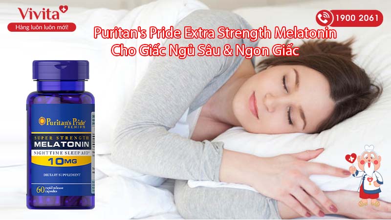 Puritan's Pride Extra Strength Melatonin giúp ngủ ngon