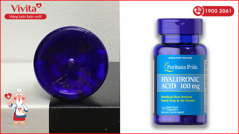 Puritan's Pride Hyaluronic Acid 100mg cho làn da luôn mềm mại