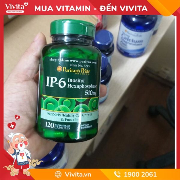 Puritan's Pride IP-6 Inositol Hexaphosphate 510mg Mới 120 viên