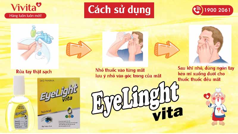 Cách sử dụng thuốc nhỏ mắt EyeLight Vita