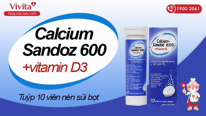 Thuốc Calcium Sandoz 600 + Vitamin D3
