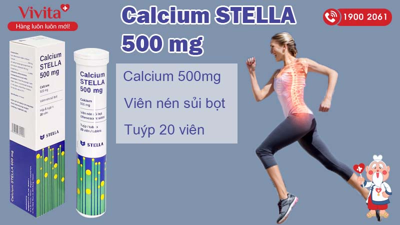 Viên sủi canxi calcium stella 500mg