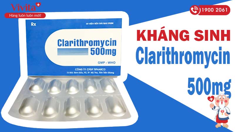 Kháng sinh clarithromycin 500mg