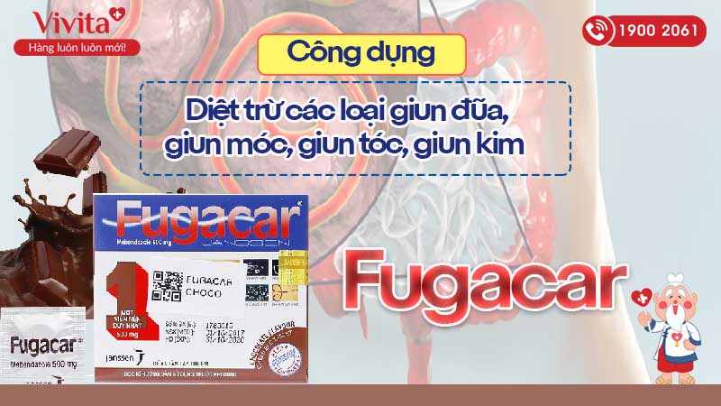 Công dụng của thuốc tẩy giun Fugarcar 500mg vị chocolate