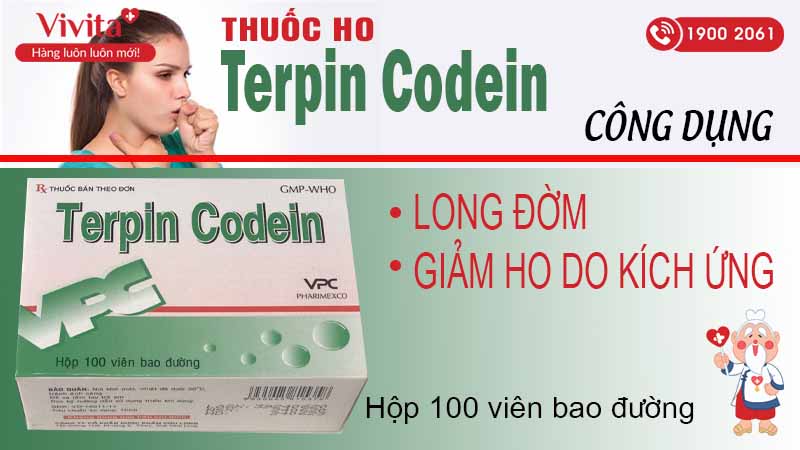 Công dụng thuốc ho Terpin Codein 