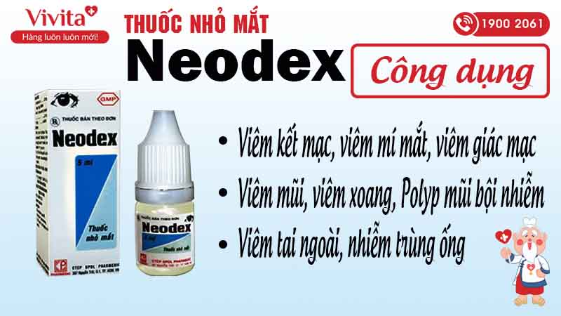 Công dụng thuốc nhỏ mắt Neodex