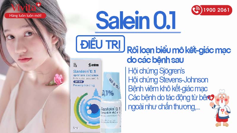 Công dụng (Chỉ định) thuốc nhỏ mắt Sanlein 0.1