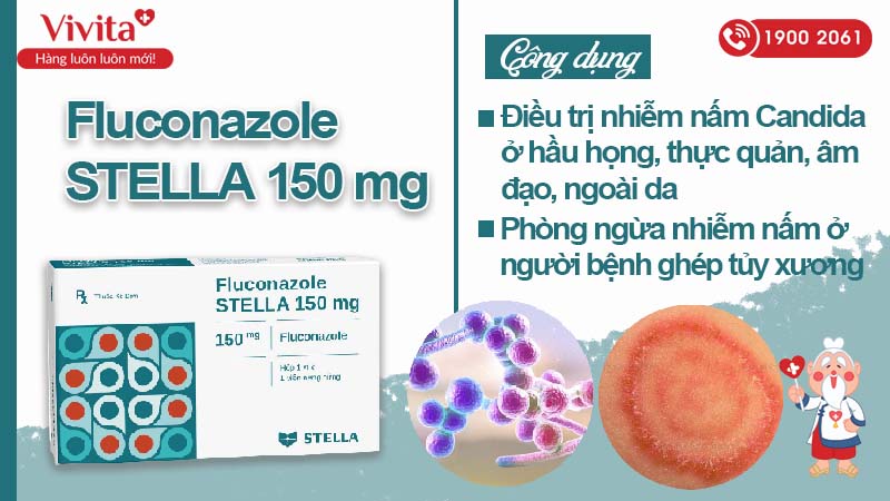 Công dụng (Chỉ định) của thuốc Fluconazol Stella 150mg