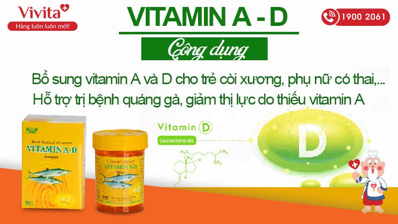 Chỉ định của vitamin A,D 