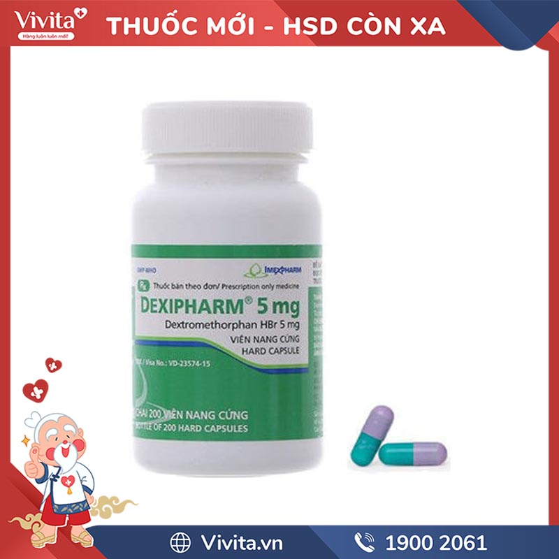 Thuốc ho Dexipharm 5mg IMEXPHARM | Chai 200 viên