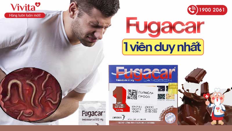 Thuốc tẩy giun Fugarcar 500mg vị chocolate 