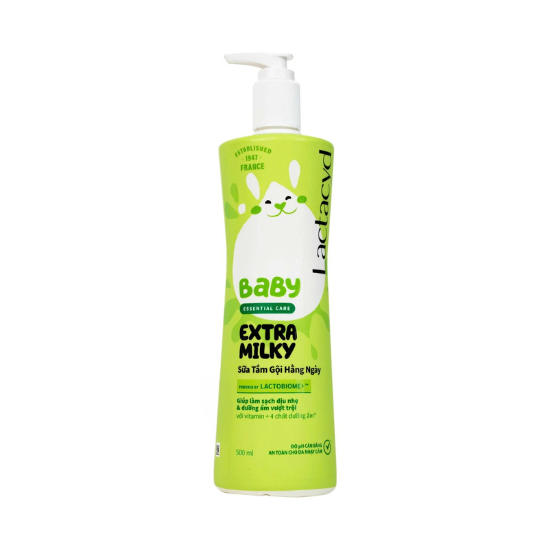 Sữa tắm gội Lactacyd Milky Baby 500ml