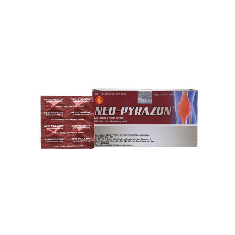 Thuốc giảm đau, kháng viêm Neo – Pyrazon 50mg | Hộp 100 viên