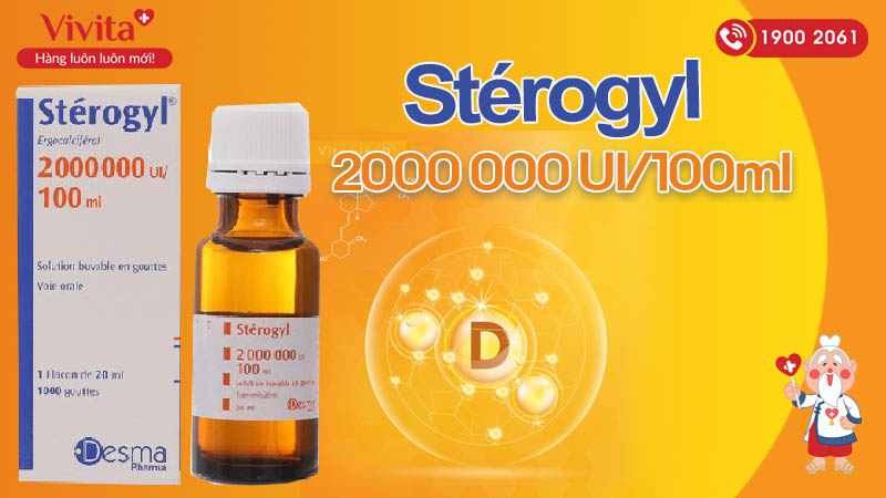 Siro bổ sung vitamin D Stérogyl 2000000UI/100ml 