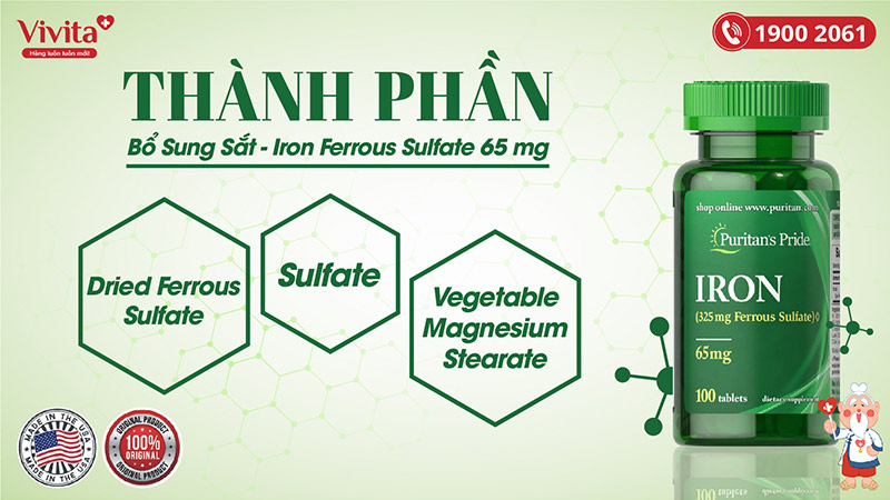 thanh-phan-Puritan's-Pride-Iron-Ferrous-Sulfate-65-mg-100v