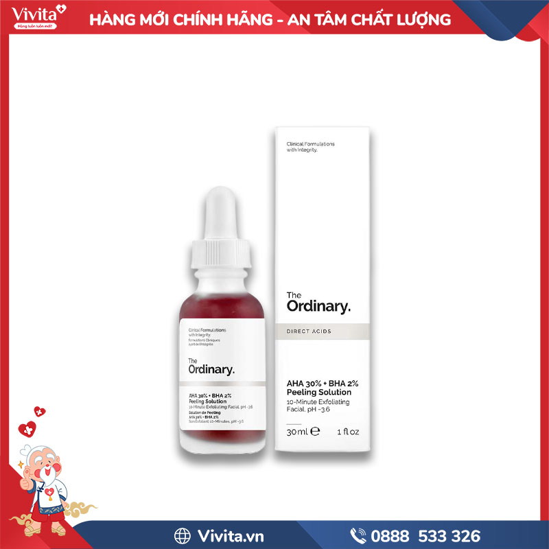 Tinh Chất The Ordinary AHA 30% + BHA 2% Peeling Solution Tẩy Tế Bào Chết Da Toàn Diện | Chai 30ml