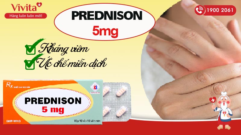 Thuốc kháng viêm Prednison 5mg Domesco
