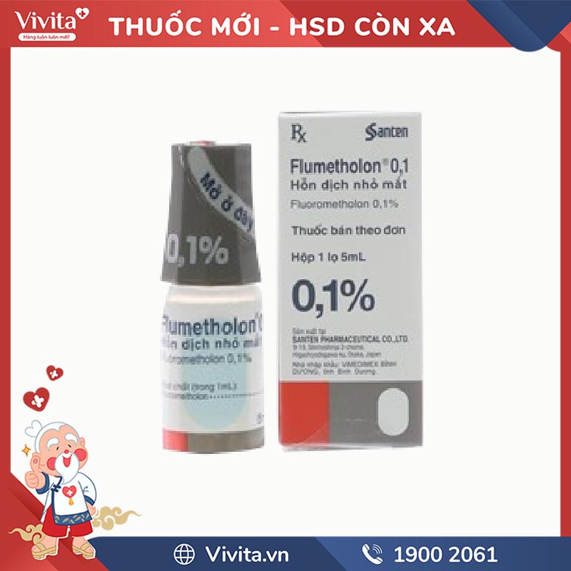 Thuốc nhỏ mắt Flumetholon 0.1% | Chai 5ml
