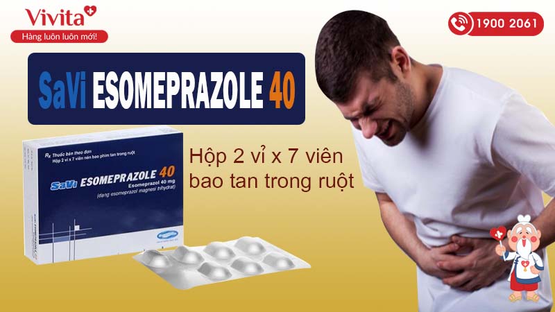Thuốc điều trị loét dạ dày Savi esomeprazol 40 