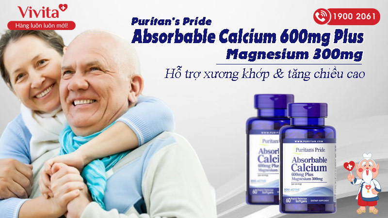 vien-uong-puritans-pride-absorbable-calcium-600mg-plus-magnesium-300mg