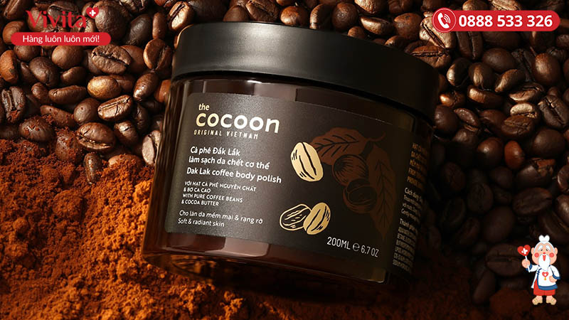 Chăm Sóc Làn Da Cơ Thể Sạch Sâu Và Trắng Sáng Cùng Kem Tẩy Tế Bào Chết Cocoon Dak Lak Coffee Body Polish 