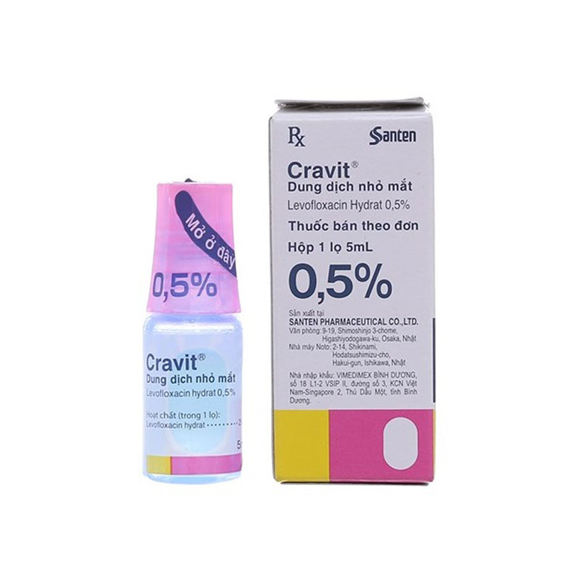Thuốc nhỏ mắt Cravit 0.5% | Chai 5ml