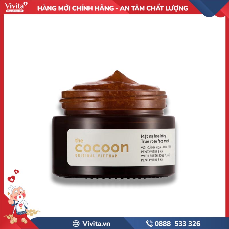 Mặt Nạ Hoa Hồng Cấp Ẩm Cocoon True Rose Face Mask | Hộp 30ml