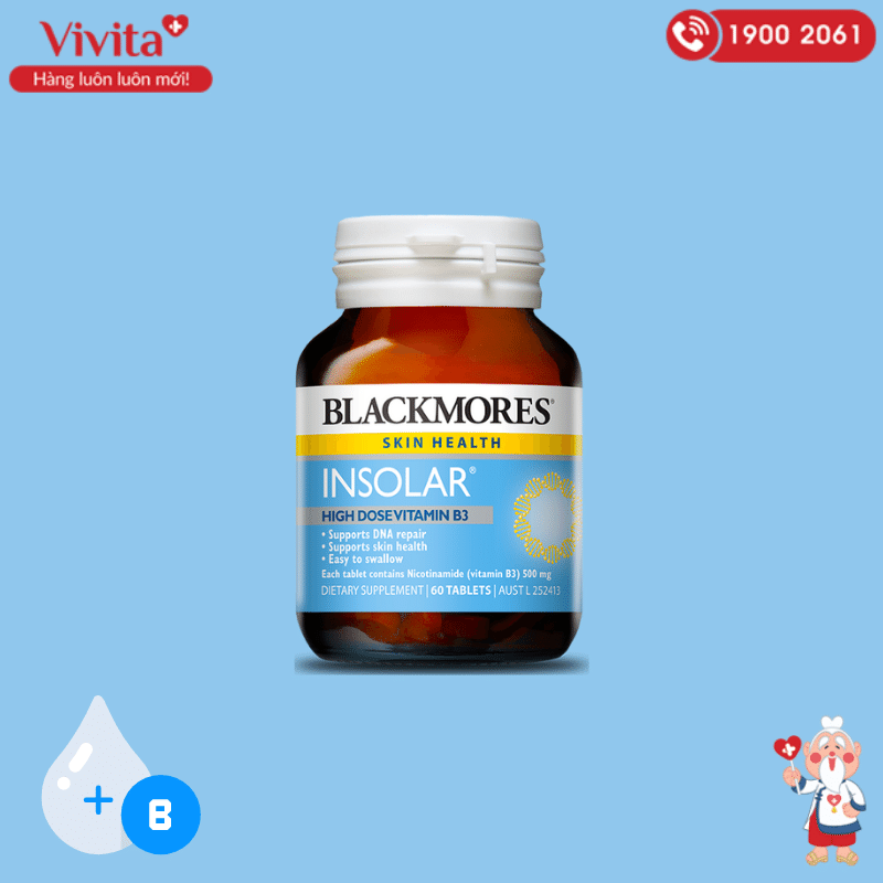 Thành phần chính của sản phẩm là vitamin B3 liều cao dưới dạng nicotinamide (niacin).