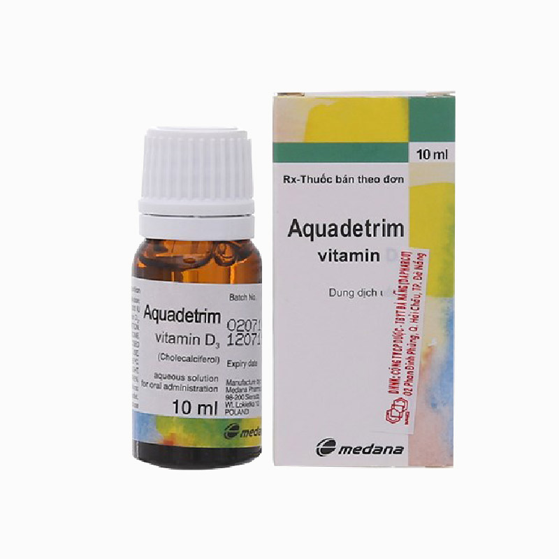Thuốc bổ sung vitamin D Aquadetrim Vitamin D3 | Chai 10ml