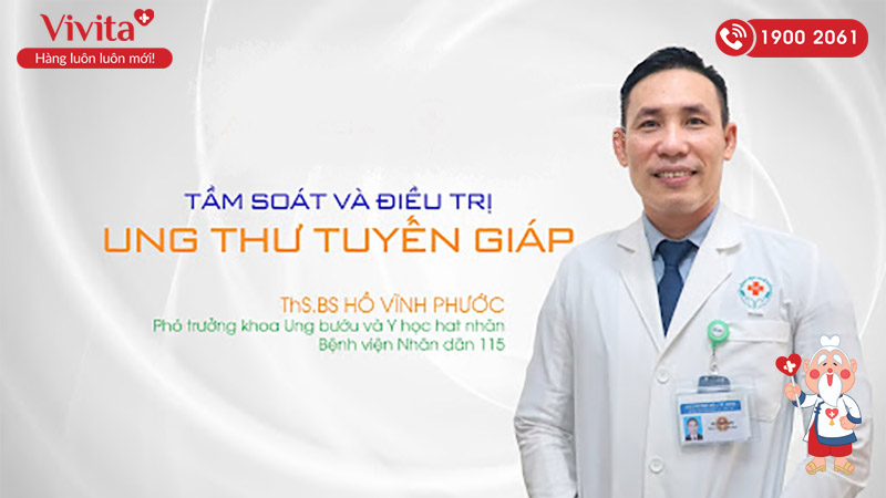 Bác sĩ Hồ Vĩnh Phước trong chương trình "Tầm soát và điều trị ung thư tuyến giáp"