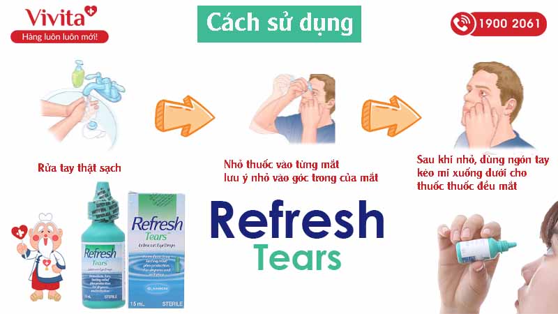 Cách sử dụng thuốc nhỏ mắt refresh tears