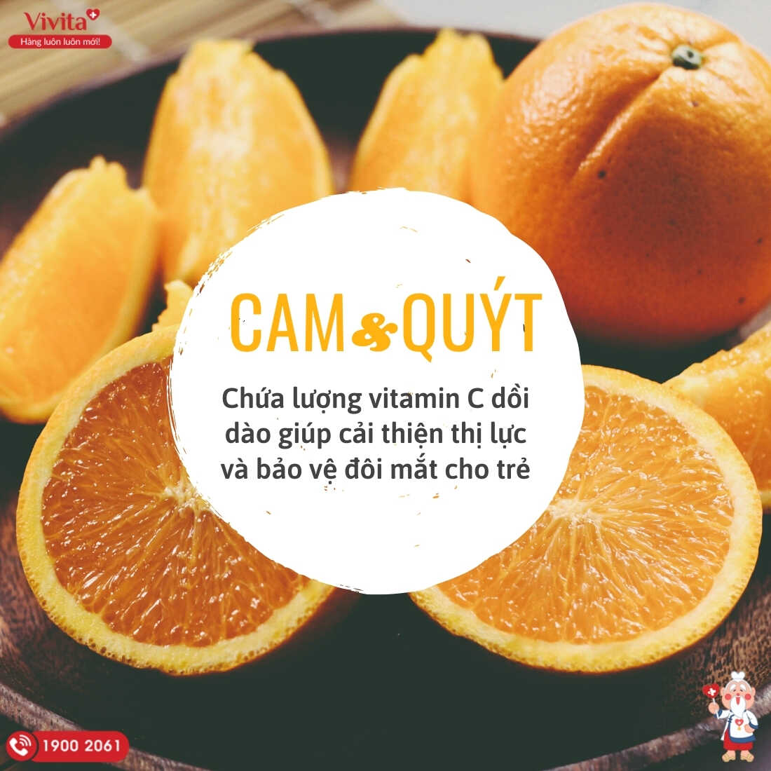 Cam và quýt được biết đến với vai trò là loại trái cây giàu vitamin C nhất.