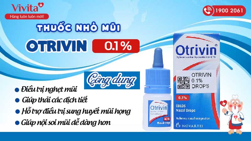 Công dụng của thuốc nhỏ mũi Otrivin 0.1%