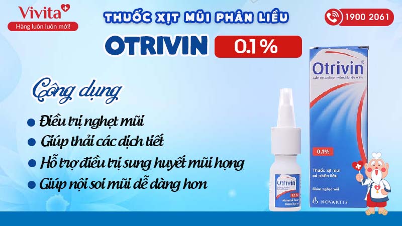 Công dụng của thuốc xịt mũi Otrivin 0.1%