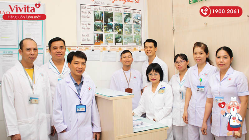 Đội ngũ nhân viên y tế Đơn vị Nội soi của bệnh viện
