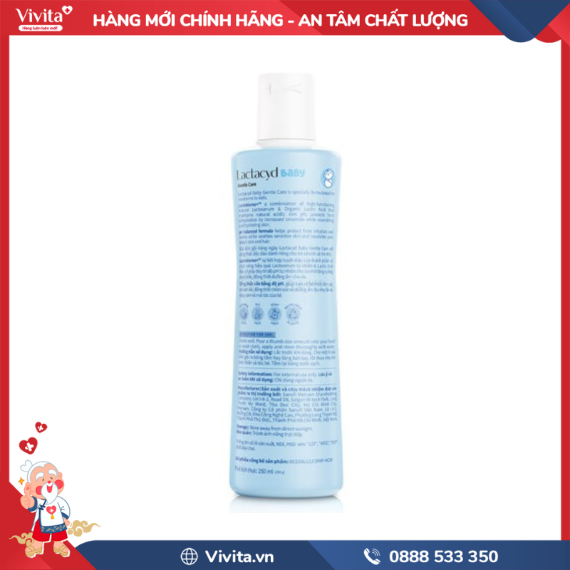Sữa tắm chống rôm sảy Lactacyd BB | Chai 250ml