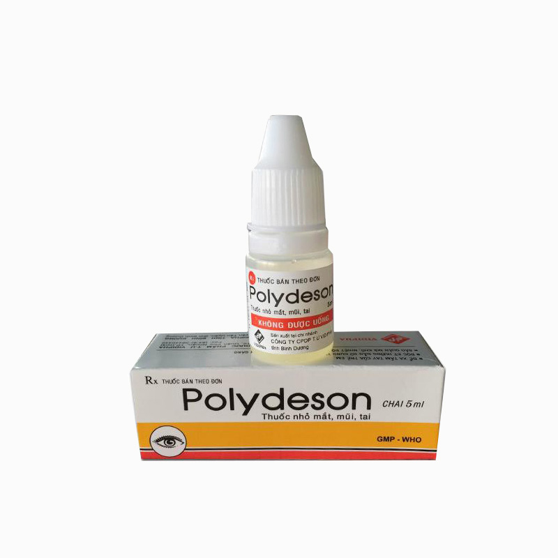 Thuốc nhỏ mắt, mũi, tai trị nhiễm khuẩn Polydeson | Chai 5ml