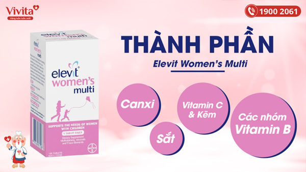 Elevit Women's Multi Bổ Sung Vitamin [MỚI 2024] Hộp 100 viên