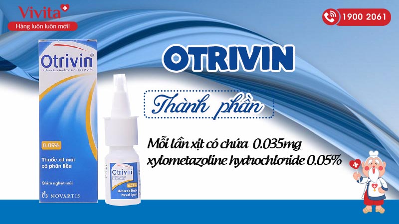 Thành phần của thuốc xịt mũi Otrivin 0.05% 