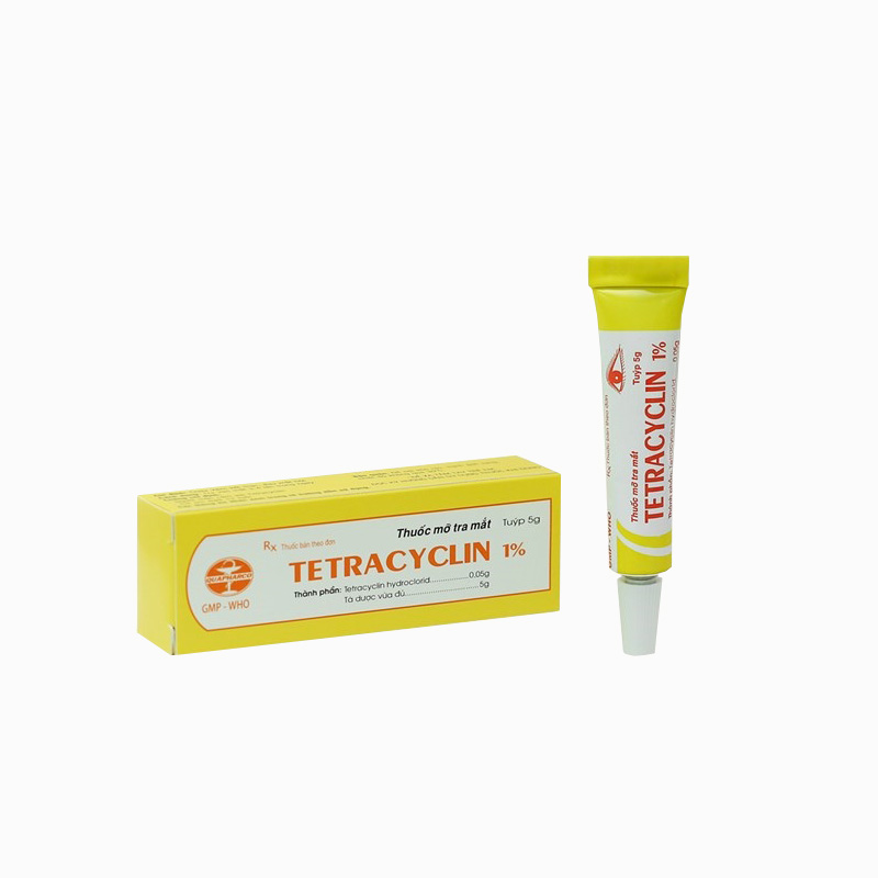 Thuốc mỡ tra mắt trị nhiễm khuẩn Tetracyclin 1% | Tuýp 5g